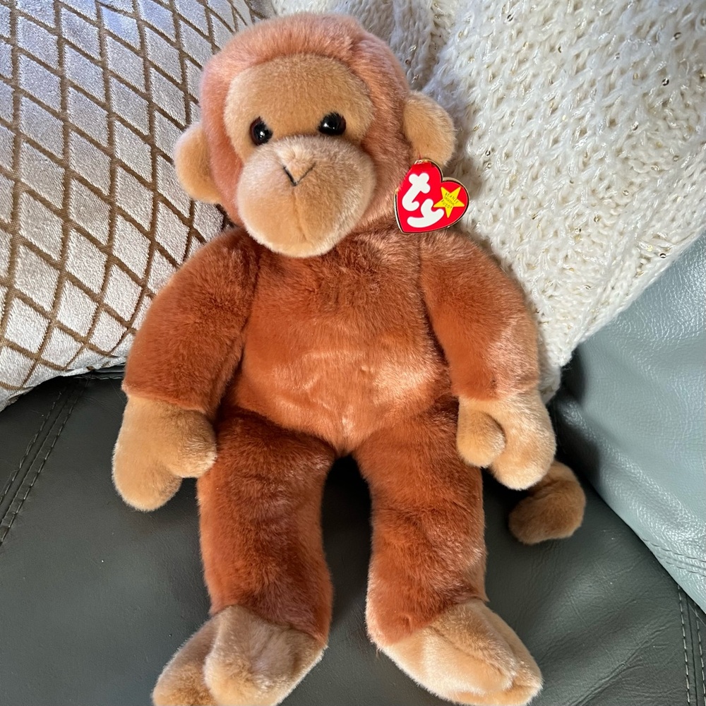 1998 TY Vintage NWT BONGO The Beanie Buddies Collection RETIRED Plush MONKEY